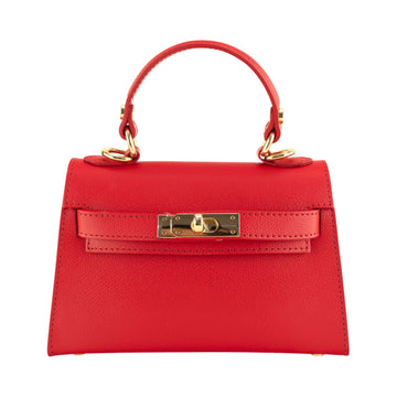 Bolso en Piel Pregato mini Latenza Rojo