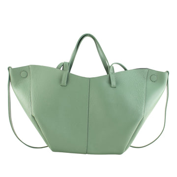 Bolso shopper Piel Pregato Venetto Soft Verde aguamarina