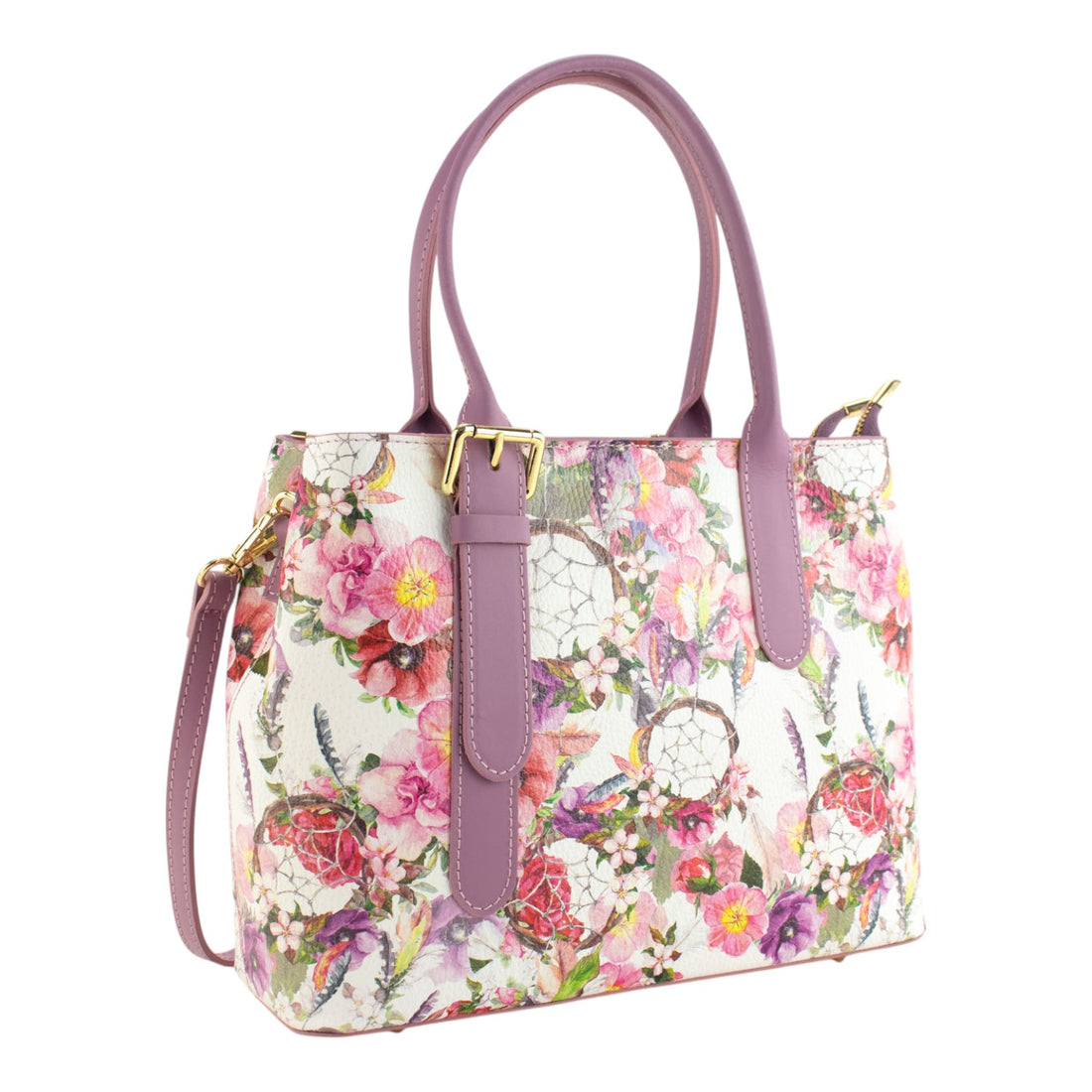 Bolso de mano Piel Pregato Serena Atrapasueños Rosa