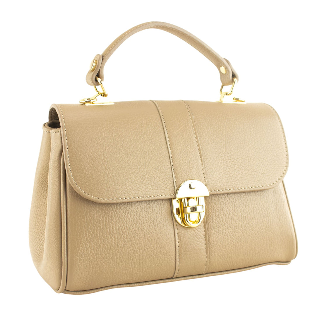 Bolso de Piel Pregato Idillio Taupe claro