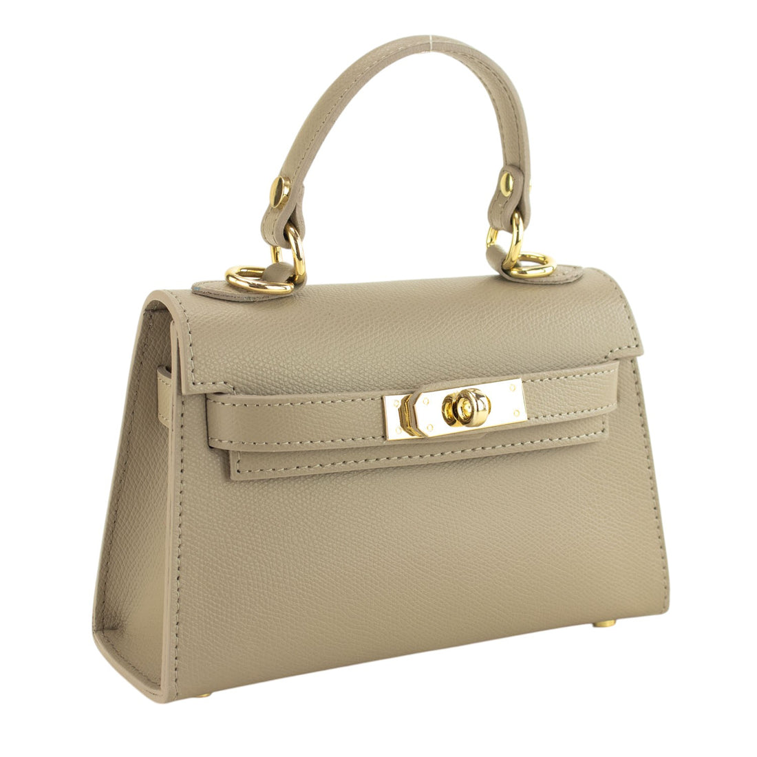 Bolso en Piel Pregato mini Latenza Taupe