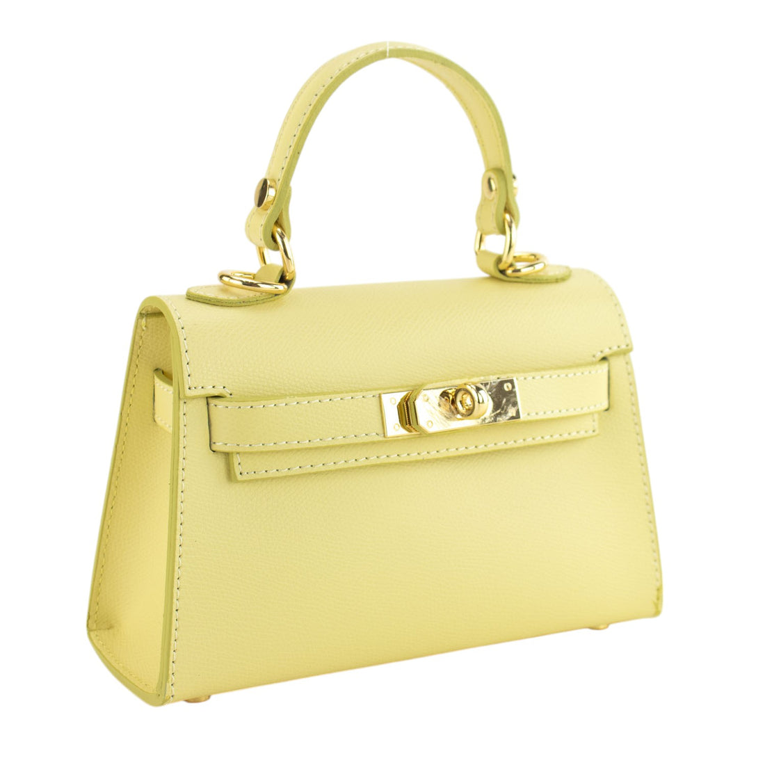 Bolso en Piel Pregato mini Latenza Amarillo lima