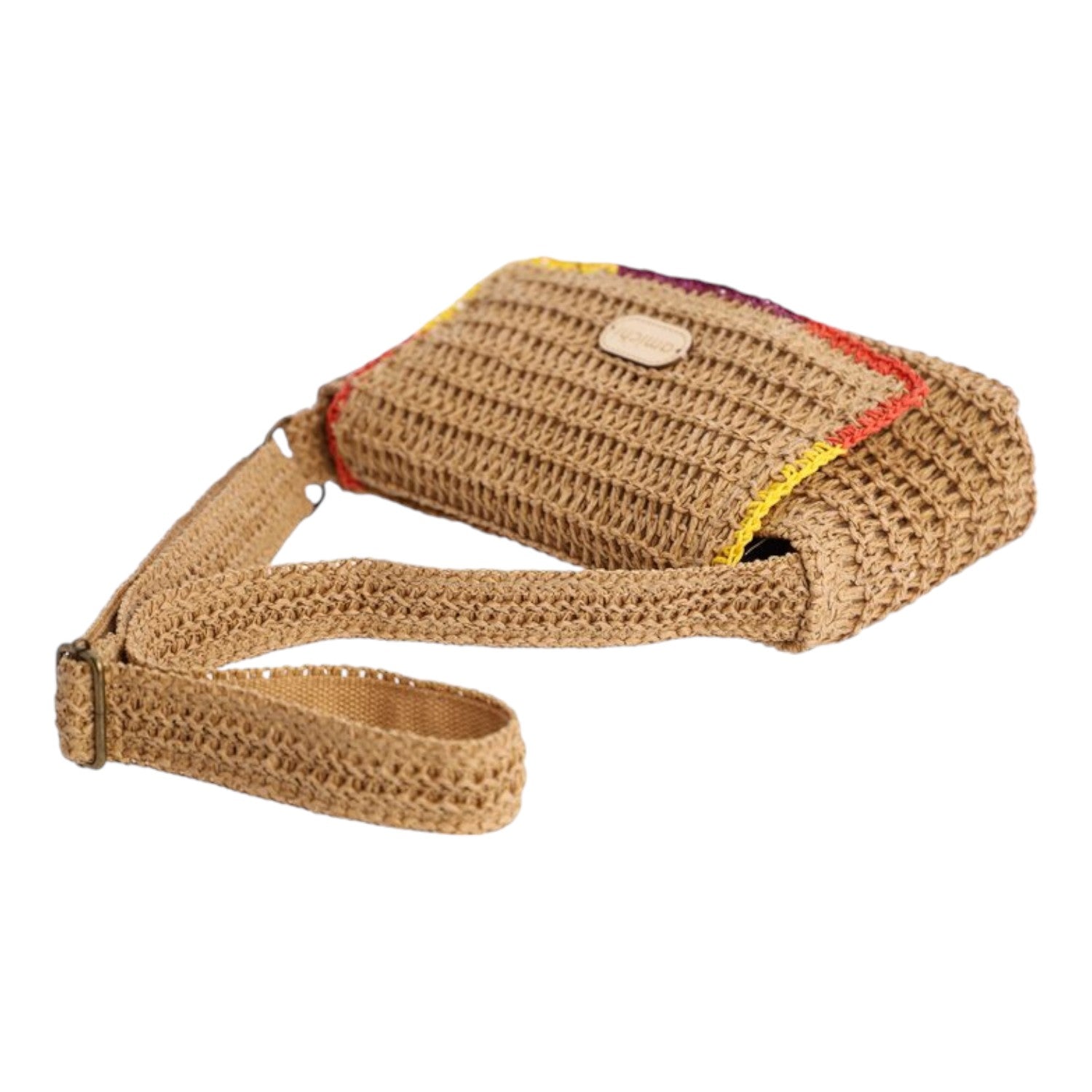 Bandolera Amichi rafia Forge Marrón - KimondoShop
