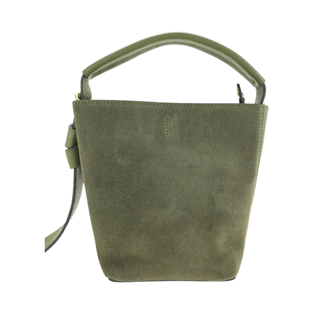 Bolso bucket en Piel Pregato Alessia Ante Verde - KimondoShop