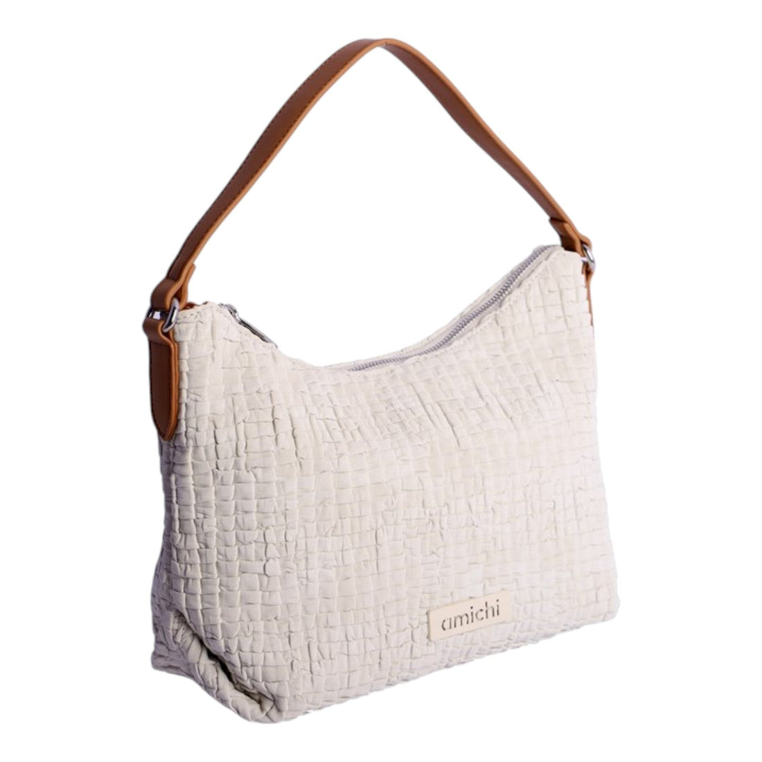 Bolso de hombro Amichi Flint Marfil - KimondoShop