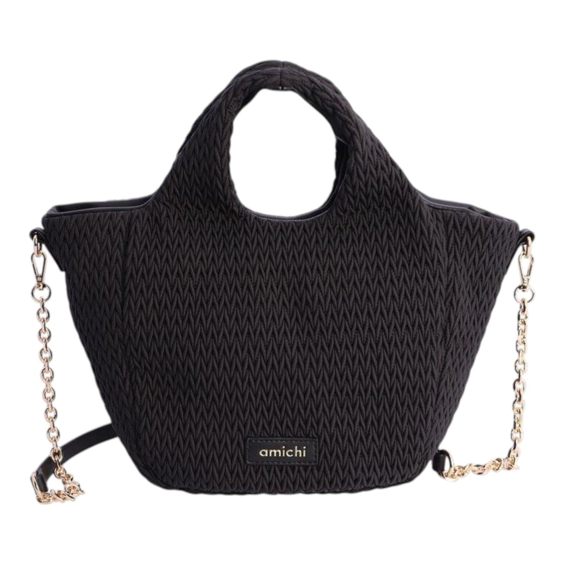 Bolso de mano Amichi Luxe Negro - KimondoShop