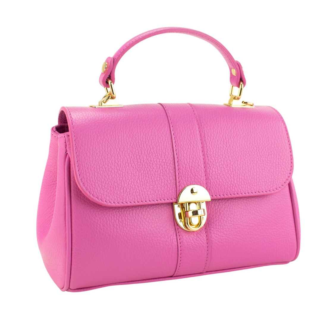 Bolso de Piel Pregato Idillio Rosa chicle - KimondoShop