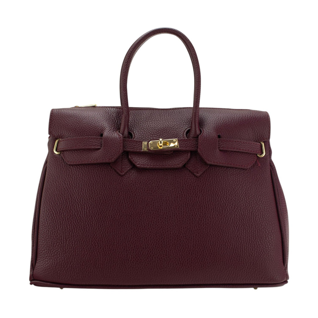 Bolso de Piel Pregato Juliette Burdeos - KimondoShop