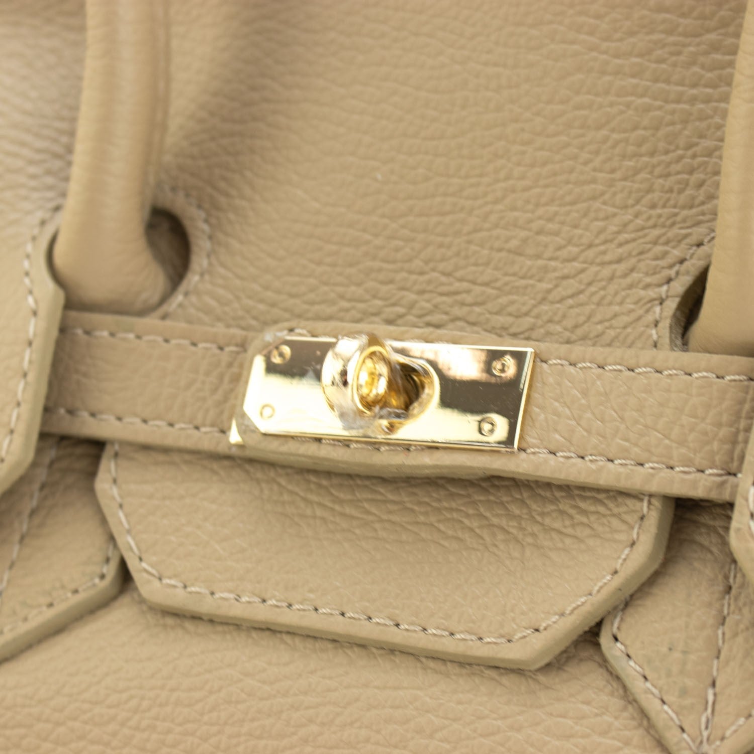 Bolso de Piel Pregato Juliette Taupe crema - KimondoShop