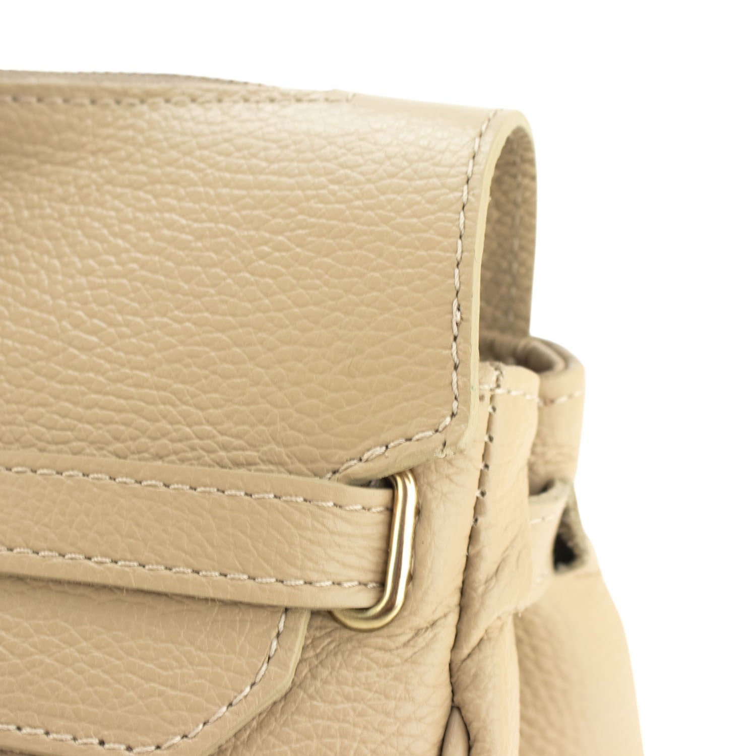 Bolso de Piel Pregato Juliette Taupe crema - KimondoShop