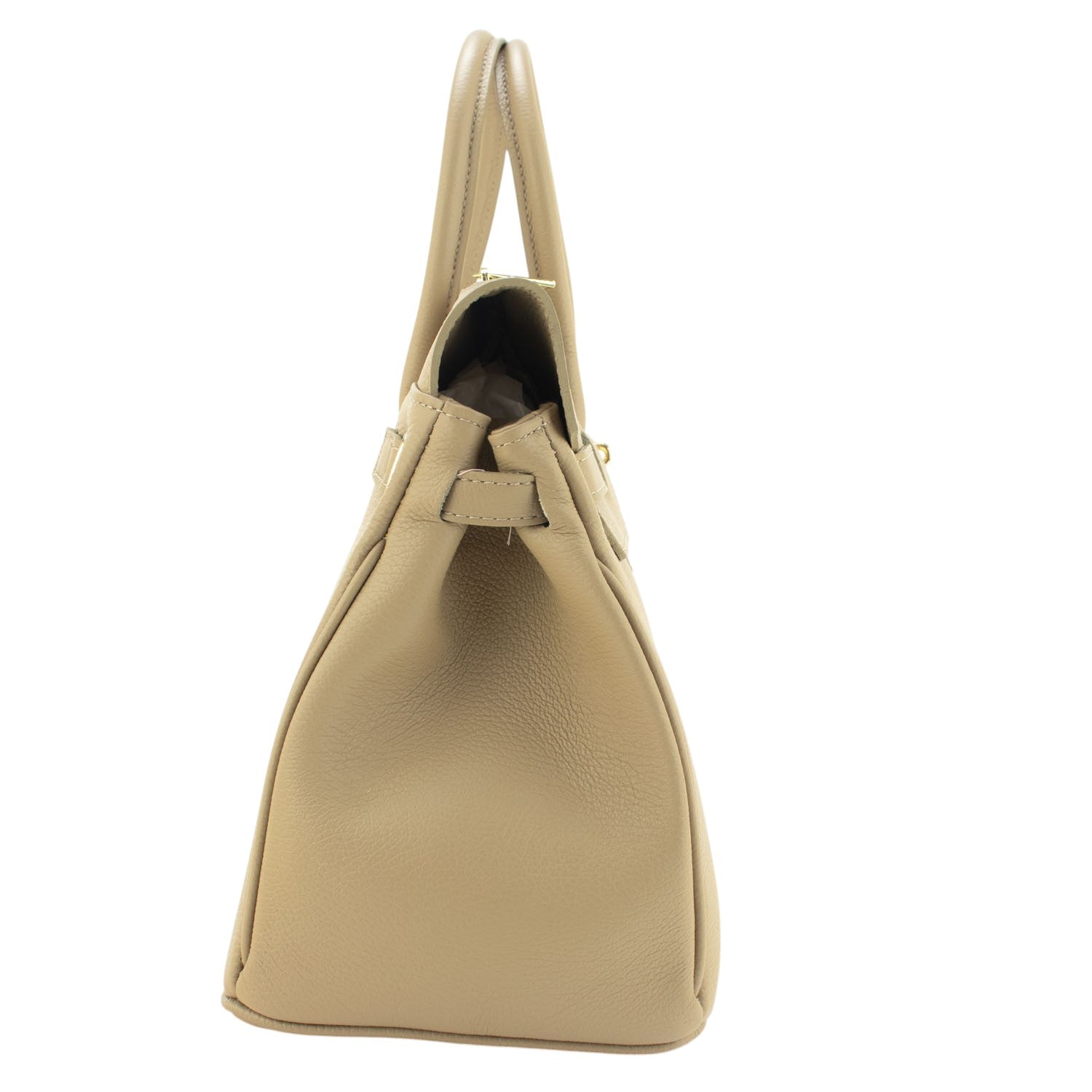 Bolso de Piel Pregato Juliette Taupe crema - KimondoShop
