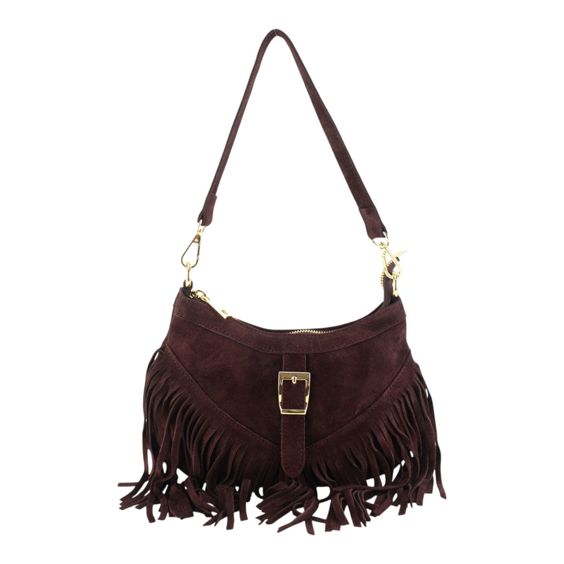 Bolso en piel Pregato Aube Ante Burdeos - KimondoShop