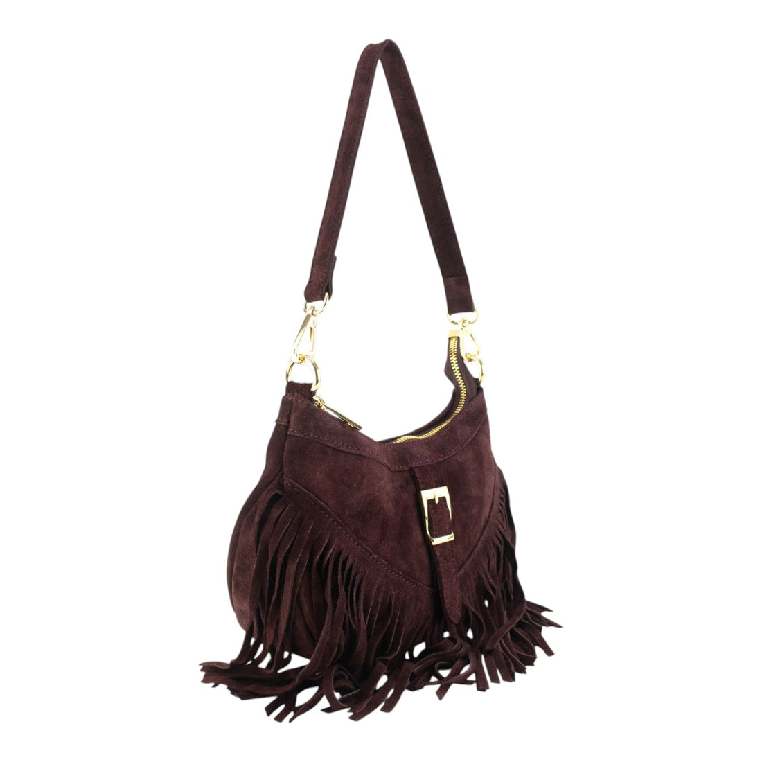 Bolso en piel Pregato Aube Ante Burdeos - KimondoShop