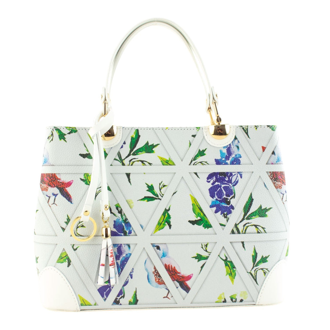 Bolso en piel Pregato Eleganza Flores Mesh - KimondoShop