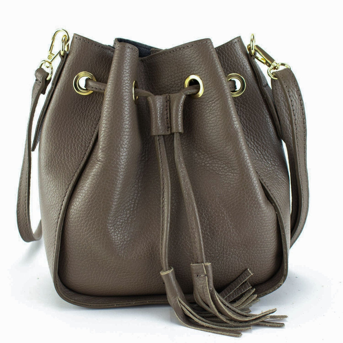 Bolso en Piel Pregato Laguna Taupe oscuro - KimondoShop