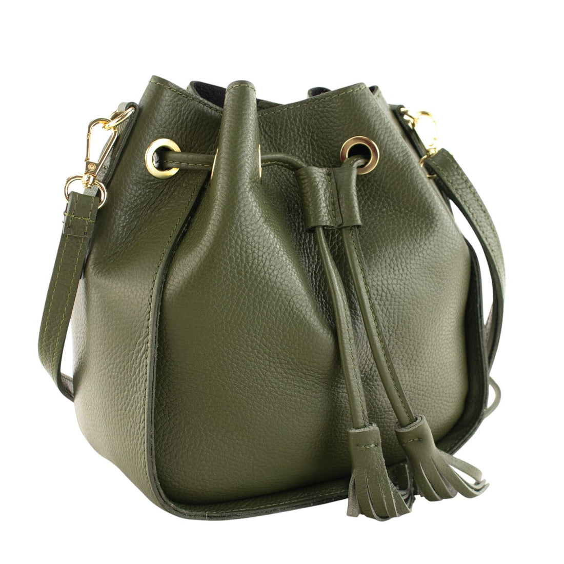 Bolso en Piel Pregato Laguna Verde oliva - KimondoShop