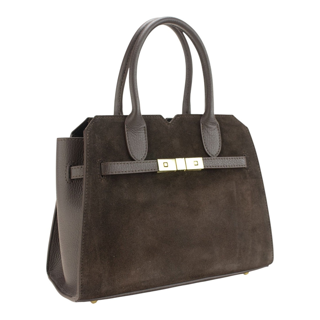Bolso en Piel Pregato Lizea Chocolate - KimondoShop