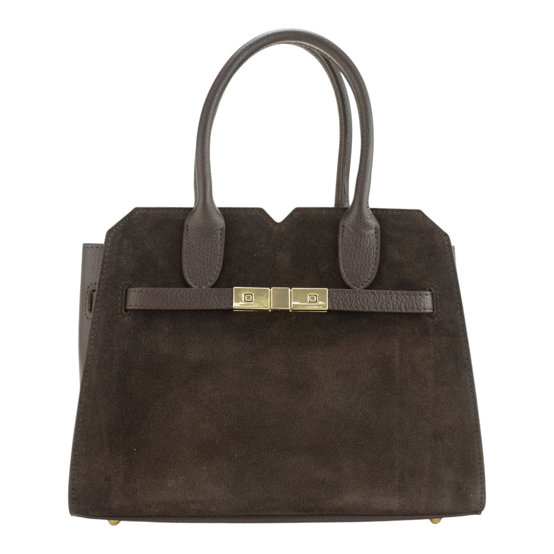 Bolso en Piel Pregato Lizea Chocolate - KimondoShop