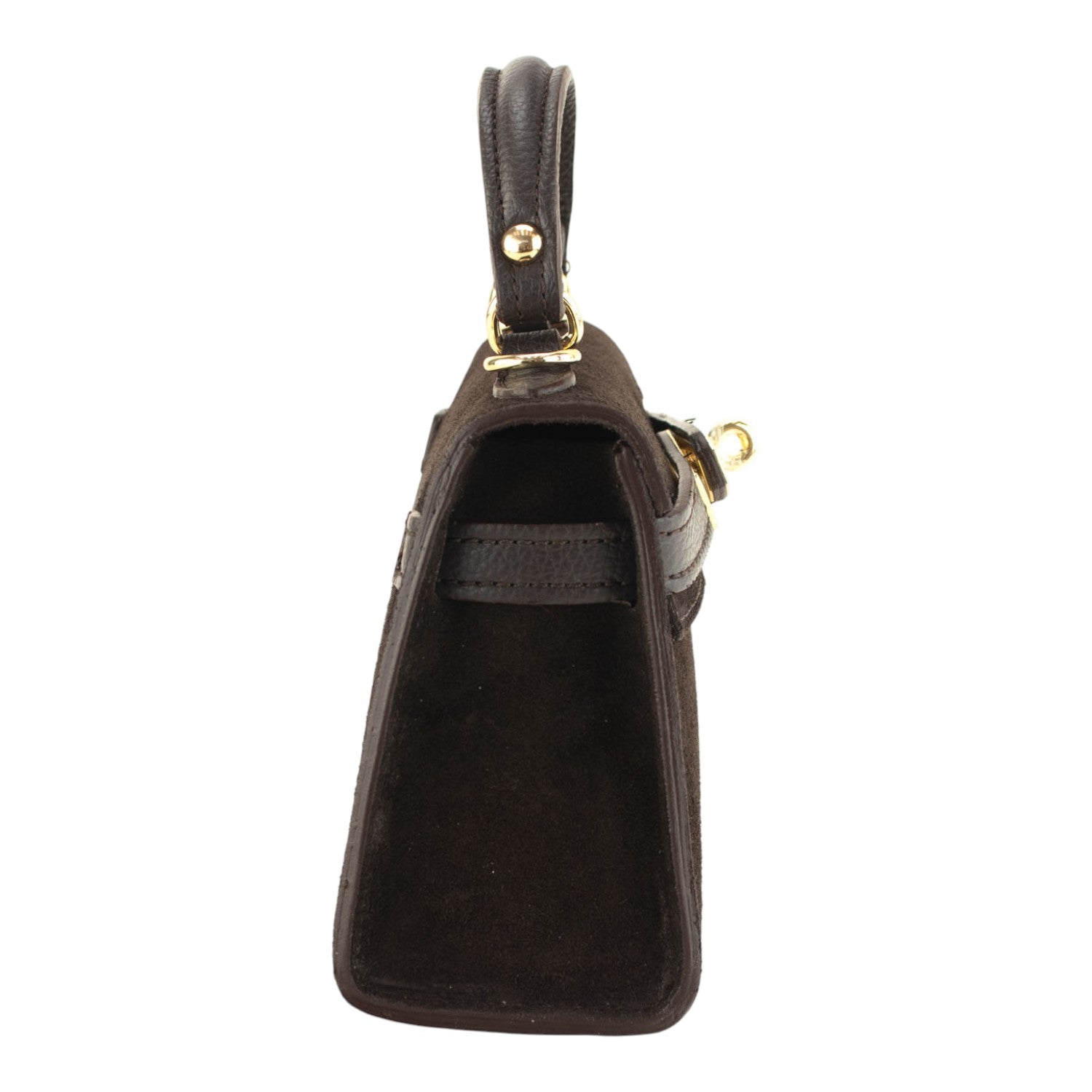 Bolso en Piel Pregato mini Latenza Ante Chocolate - KimondoShop