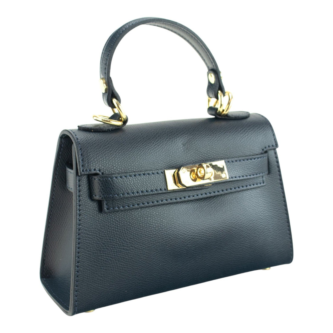 Bolso en Piel Pregato mini Latenza Azul marino - KimondoShop