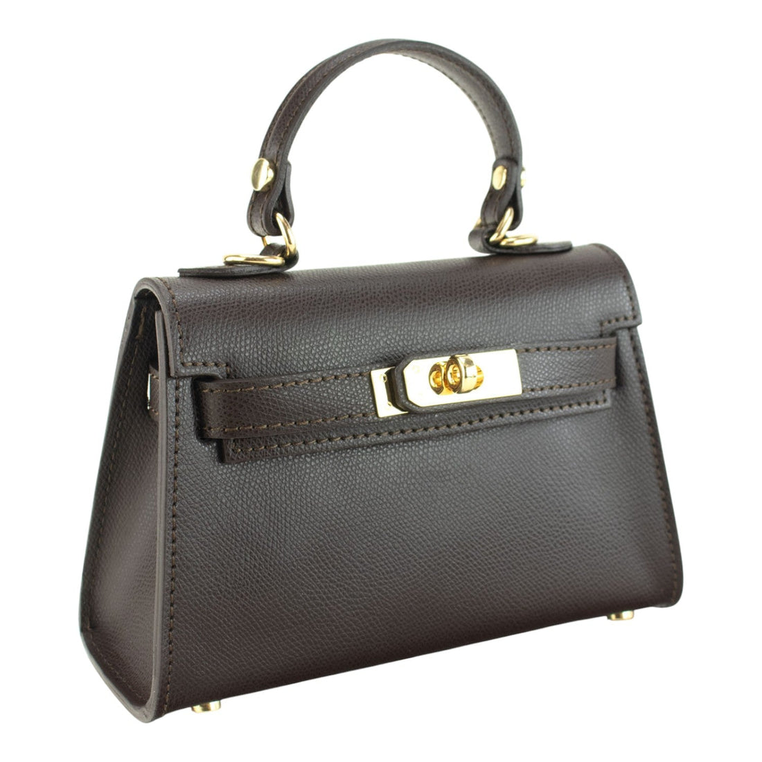 Bolso en Piel Pregato mini Latenza Chocolate - KimondoShop