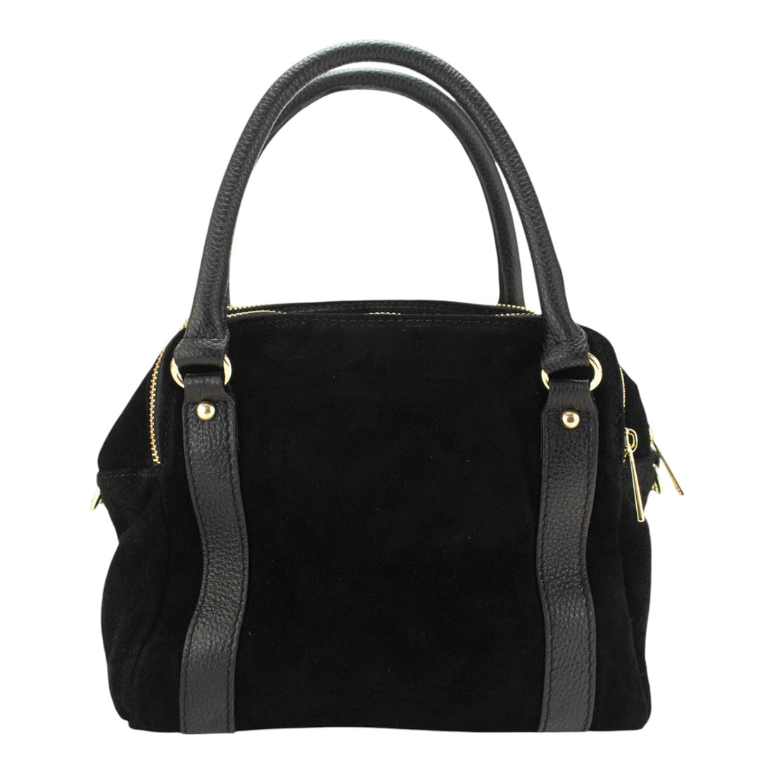 Bolso en Piel Pregato Verona Ante Negro - KimondoShop