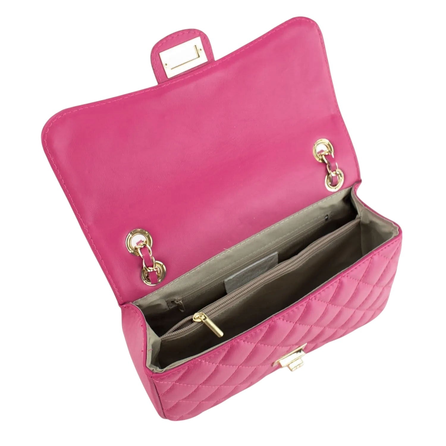 Bolso Piel Pregato Classy Fucsia - KimondoShop
