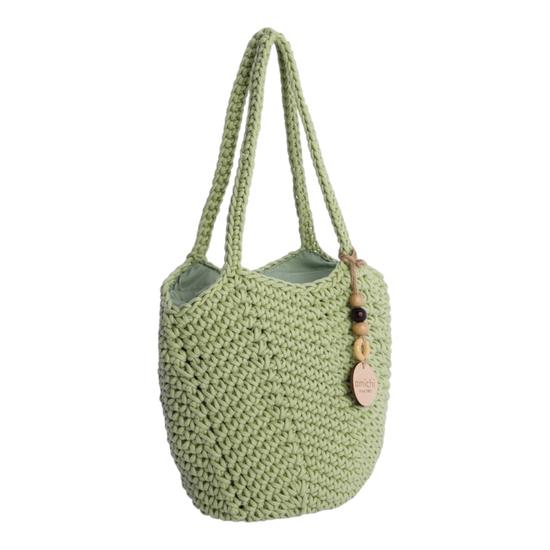 Bolso shopper Amichi punto Bask Verde - KimondoShop