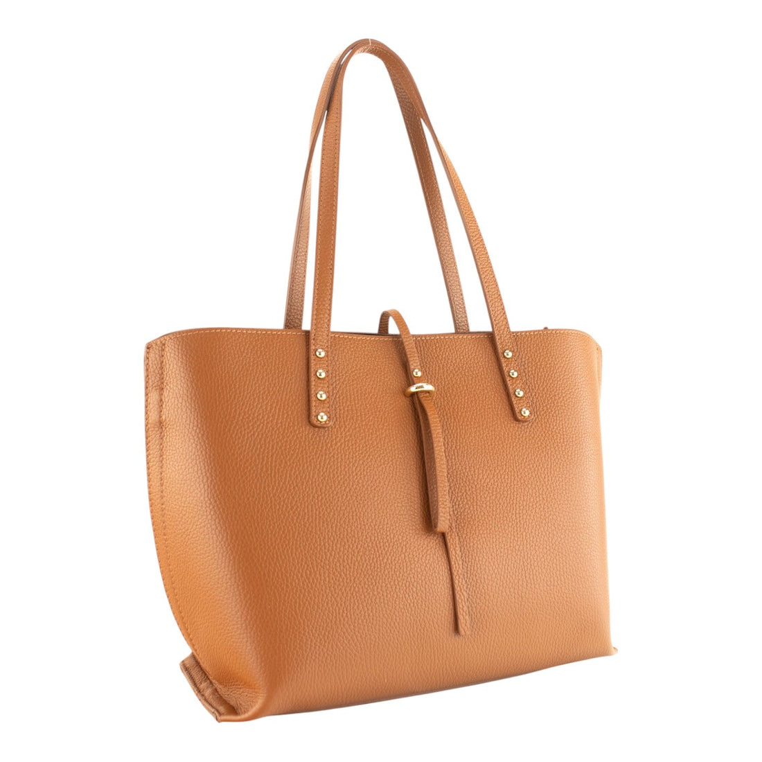 Bolso Shopper en Piel Pregato Loggia Camel - KimondoShop