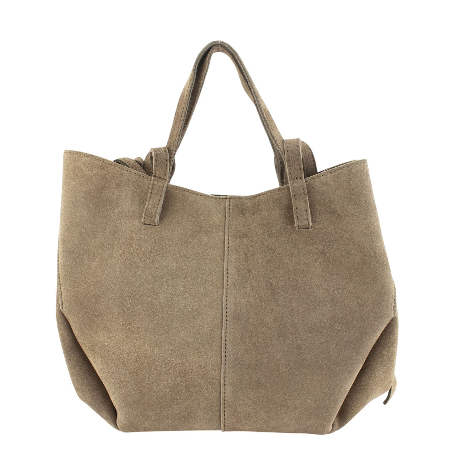 Bolso shopper Piel Pregato Venetto Taupe medio - KimondoShop