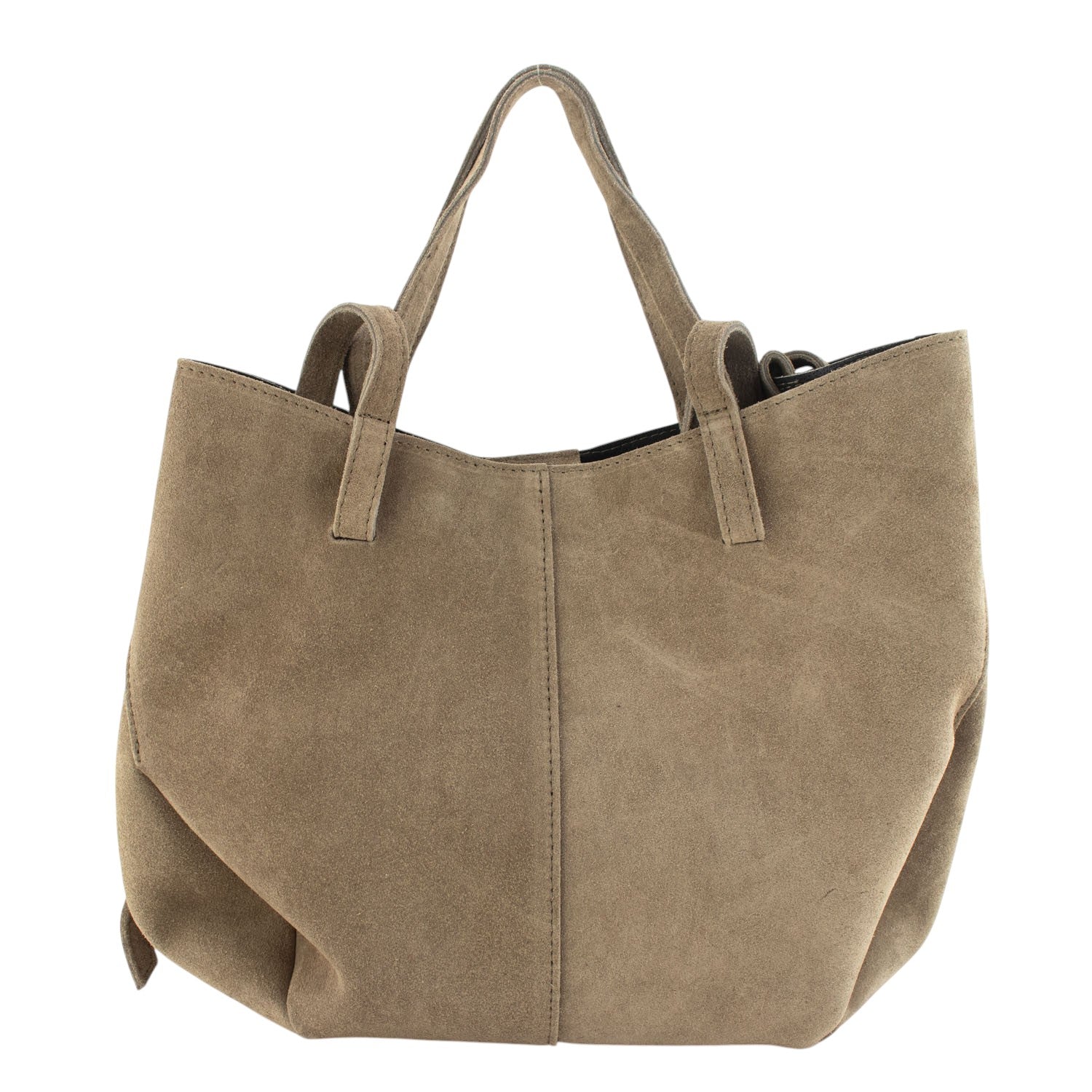 Bolso shopper Piel Pregato Venetto Taupe medio - KimondoShop