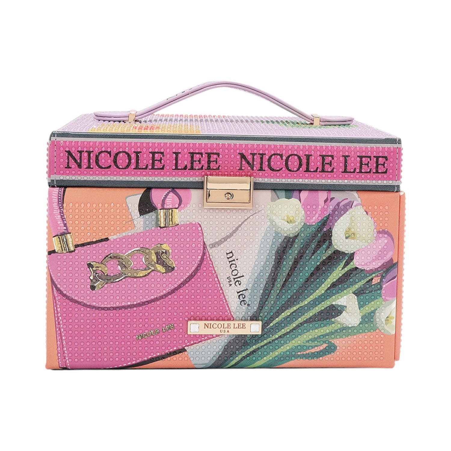 Joyero grande con pedrería Nicole lee Violet Blossom - KimondoShop