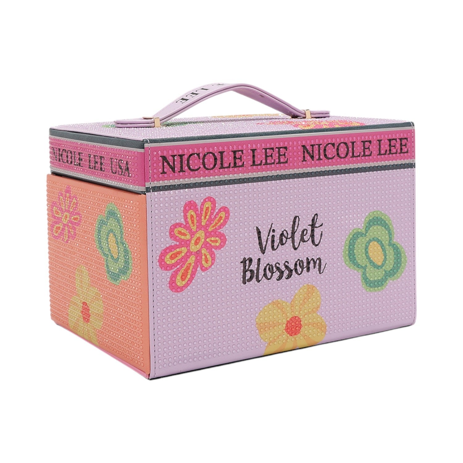 Joyero grande con pedrería Nicole lee Violet Blossom - KimondoShop