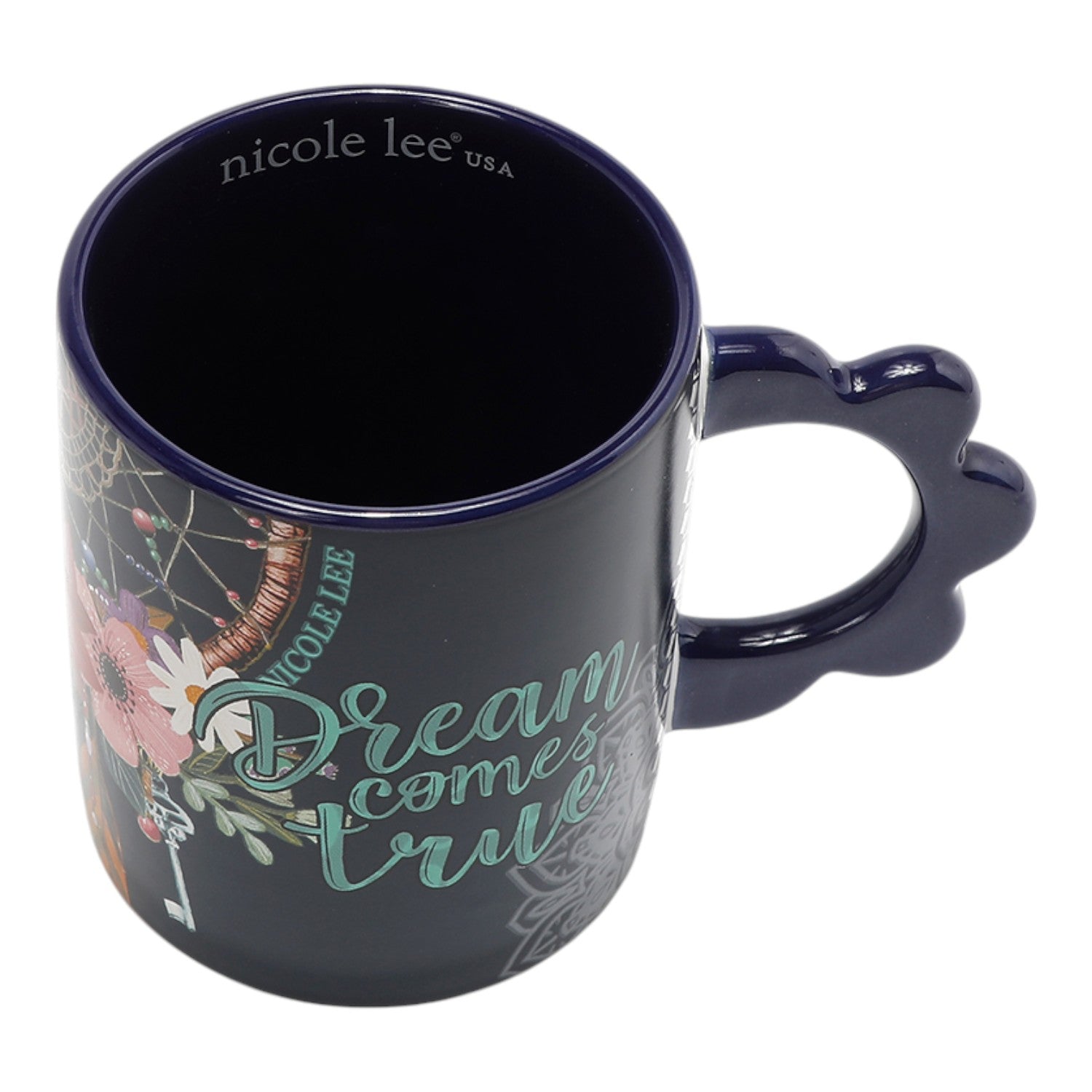 Taza cerámica asa flor Nicole Lee Dream Comes True - KimondoShop