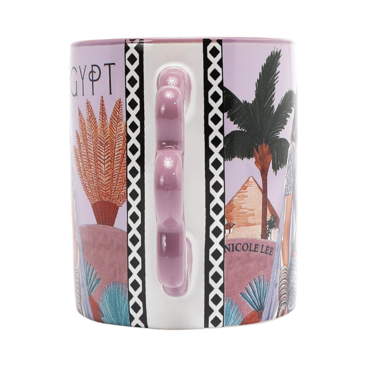 Taza cerámica asa flor Nicole Lee Queen Cleopatra - KimondoShop