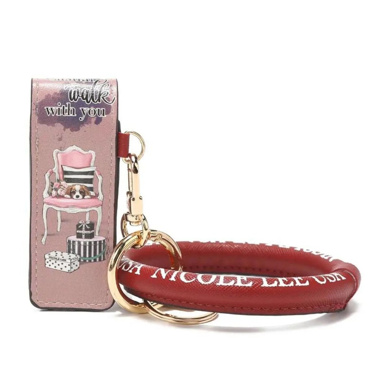 Llavero pulsera con estuche pintalabios Nicole Lee Casual Walk