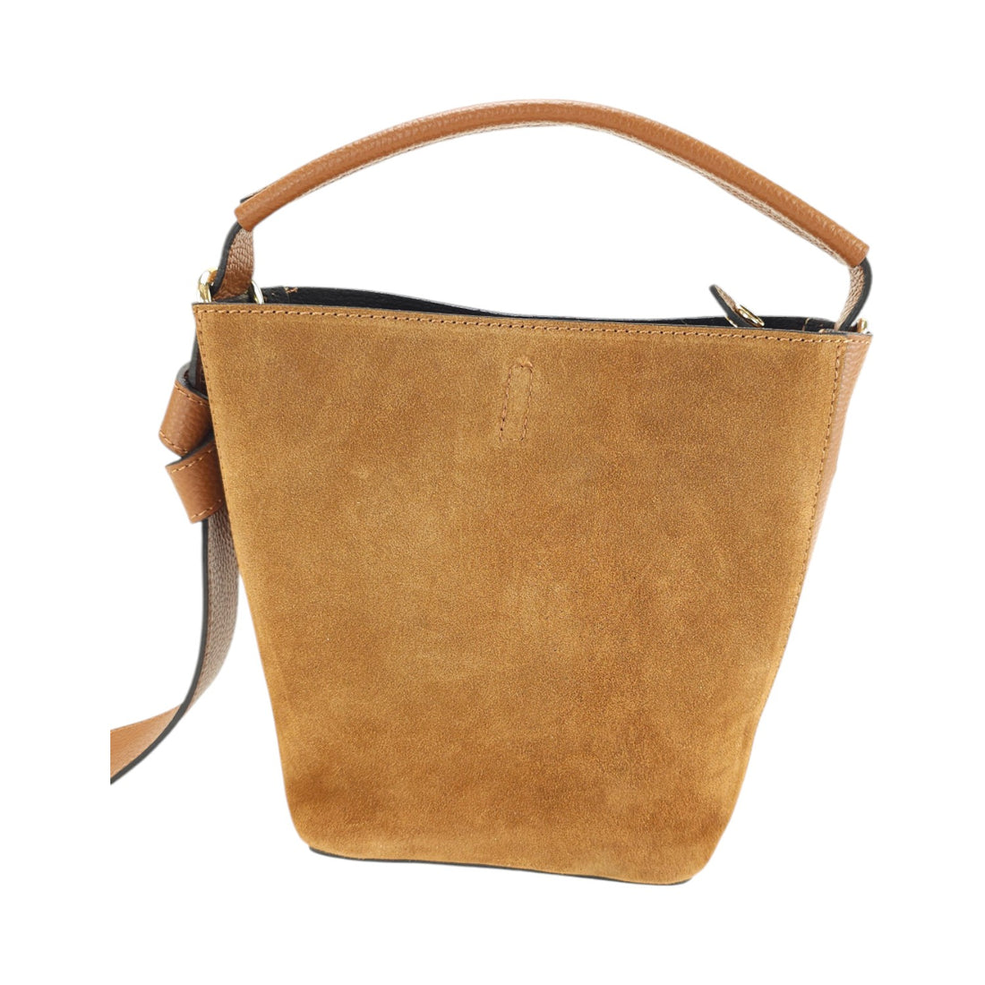 Bolso bucket en Piel Pregato Alessia Ante Camel