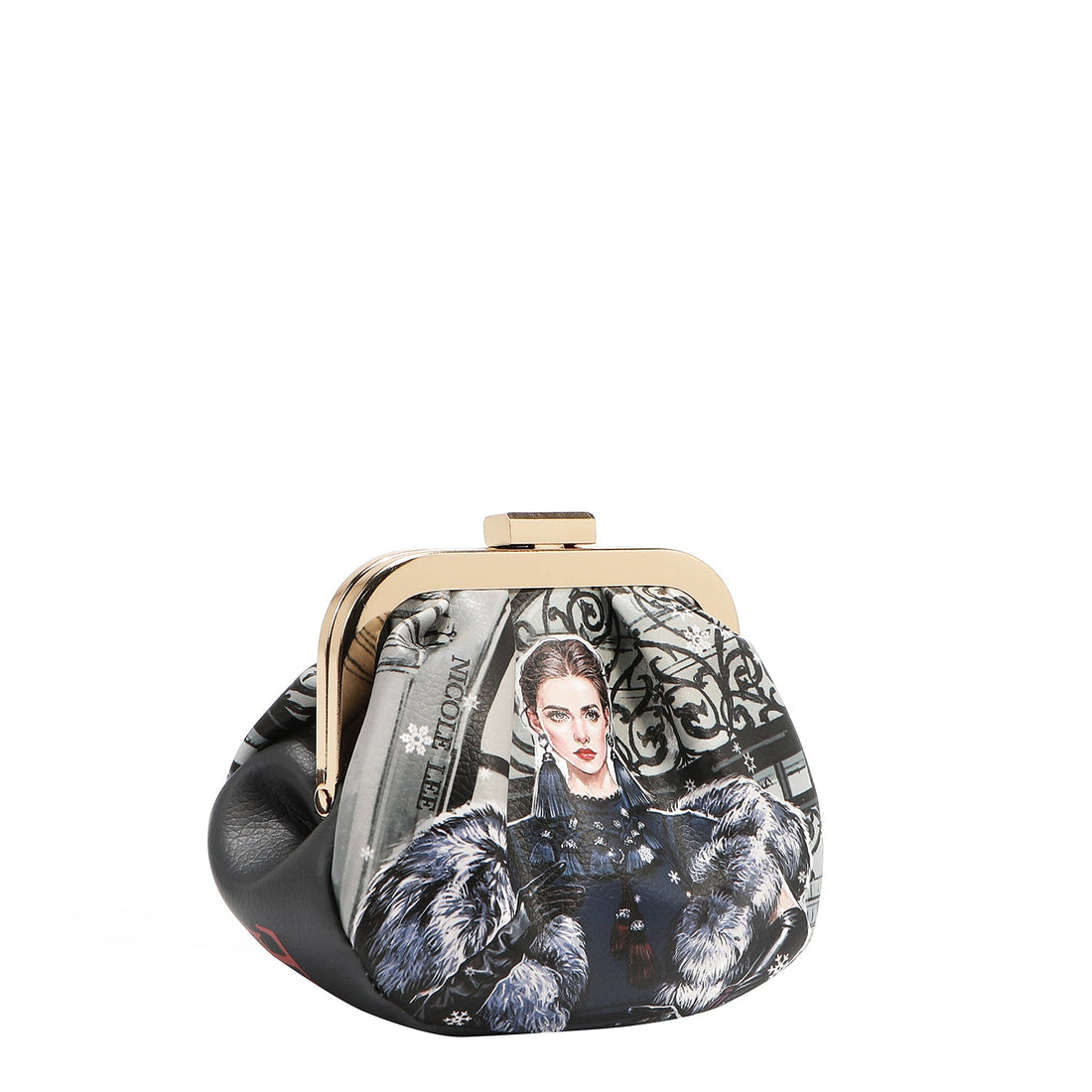 Monedero con cierre clic Nicole Lee Moda SnowFlake