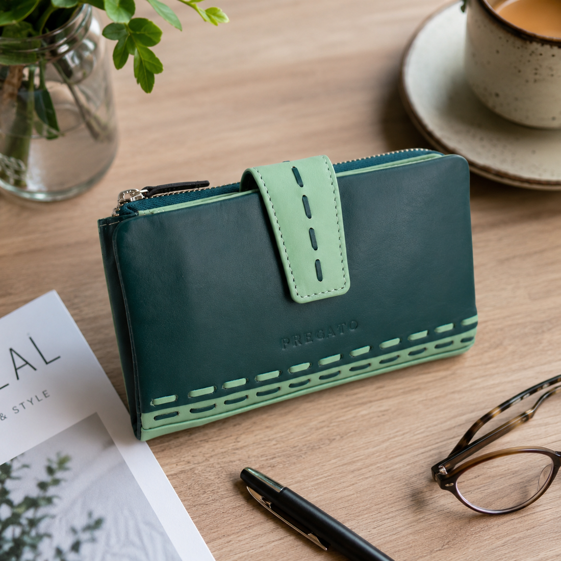 Billetero de piel Premium Pregato Intreccio Intenso - KimondoShop