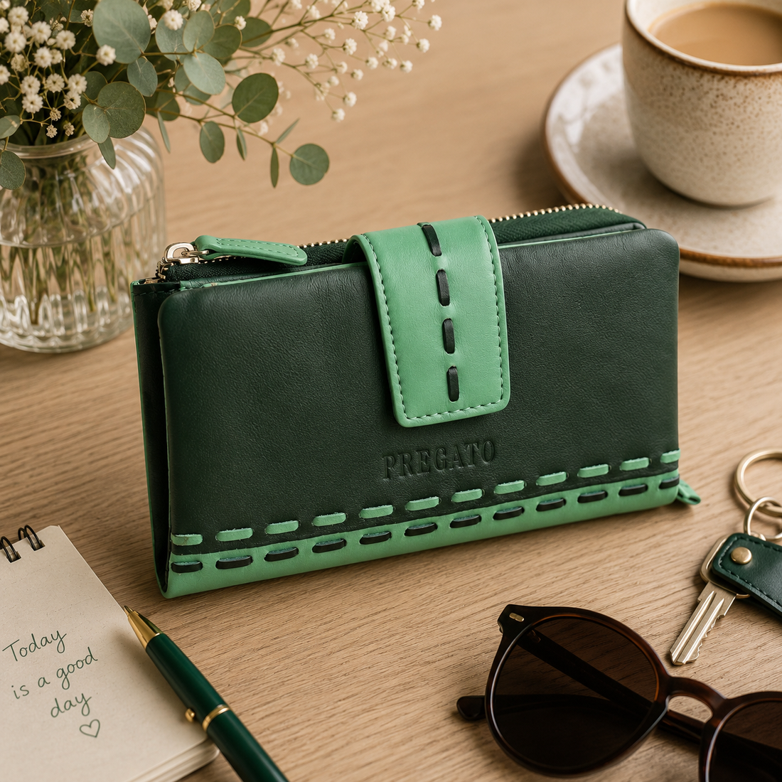 Billetero de piel Premium Pregato Intreccio - KimondoShop