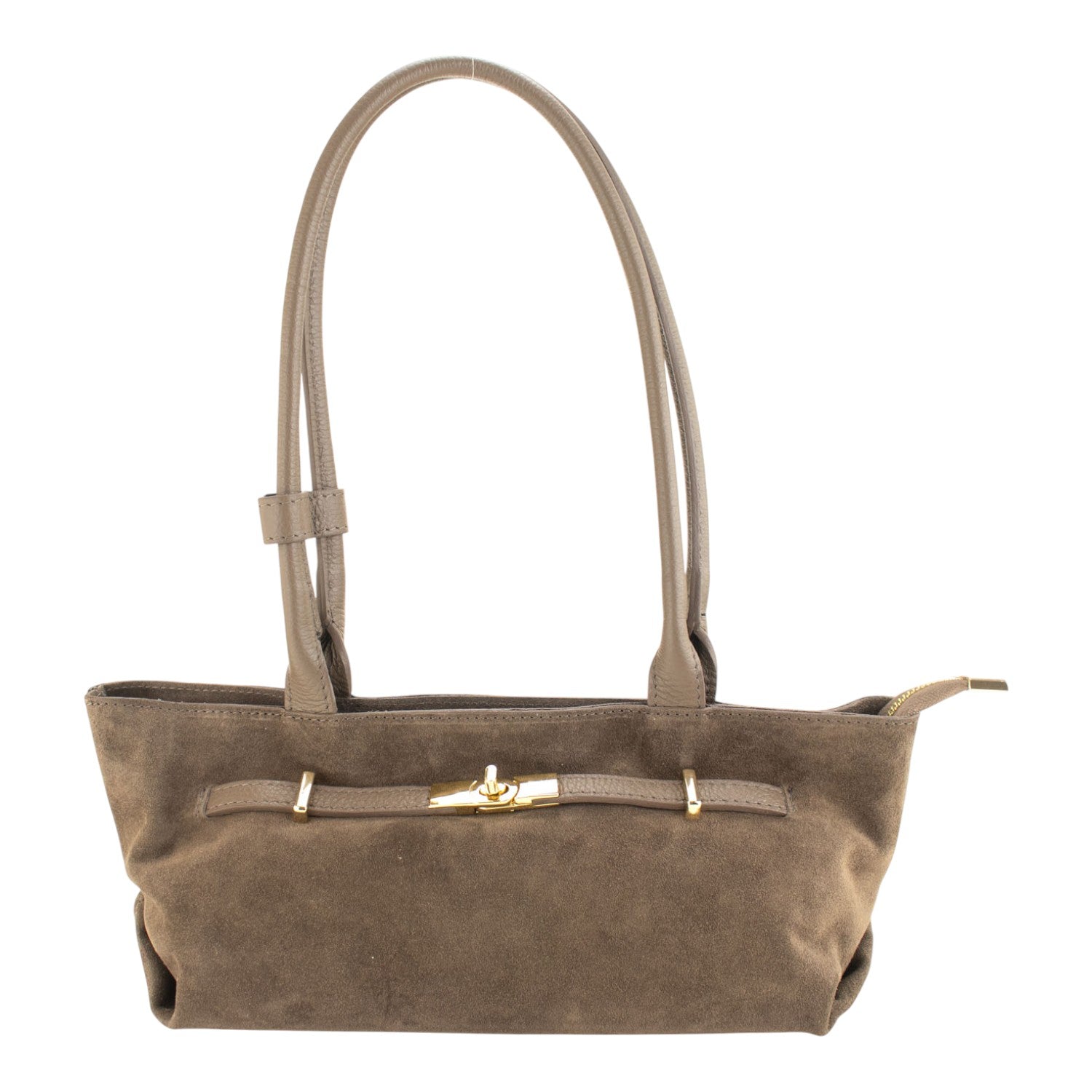Bolso en Piel Pregato Aurea Taupe