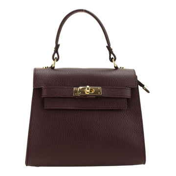 Bolso en Piel Pregato Latenza Granate oscuro