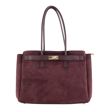 Bolso de Piel Pregato Roma Burdeos