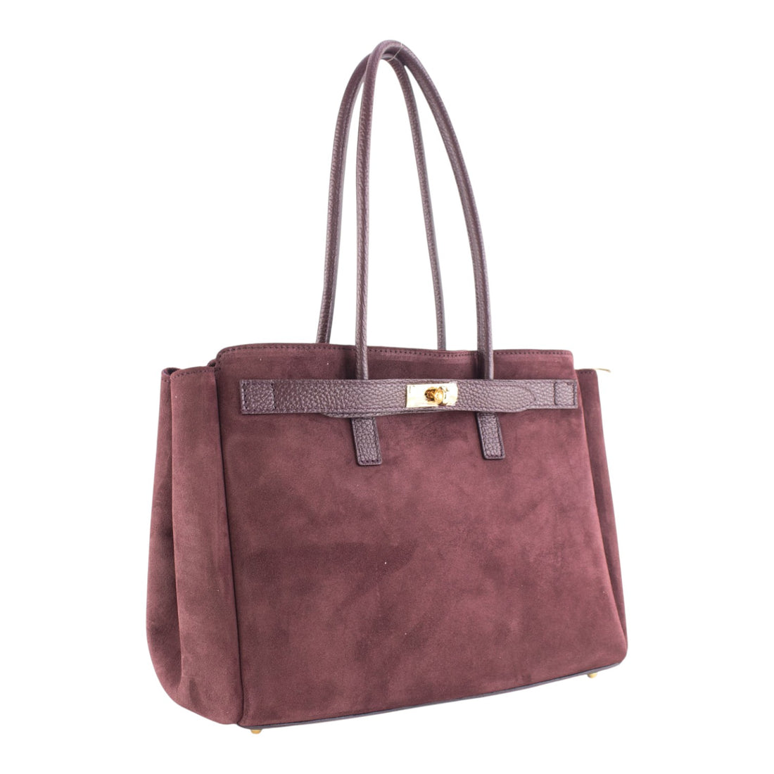 Bolso de Piel Pregato Roma Burdeos