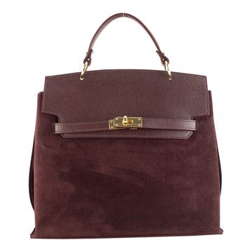 Bolso en Piel Pregato Nobile Ante Burdeos