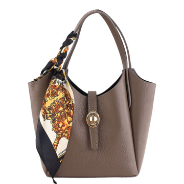 Bolso de Piel Pregato Carina Taupe