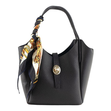 Bolso de Piel Pregato Carina Negro