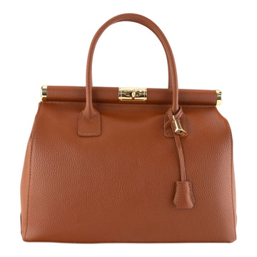 Bolso de mano en Piel Pregato Classic Cuero