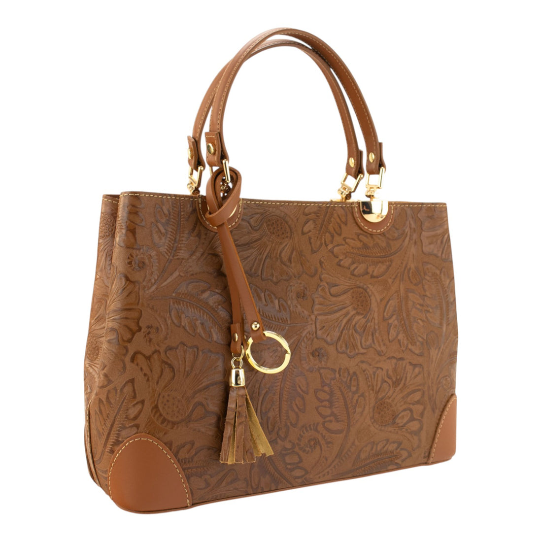 Bolso en piel Pregato Eleganza Grabado Cuero