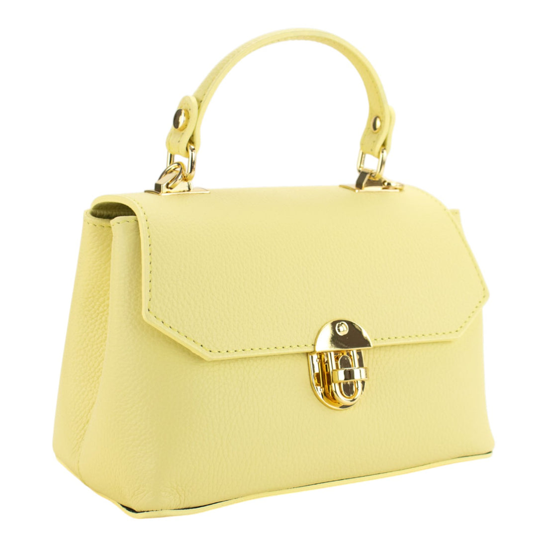 Bolso en Piel Pregato Carezza Amarillo mantequilla